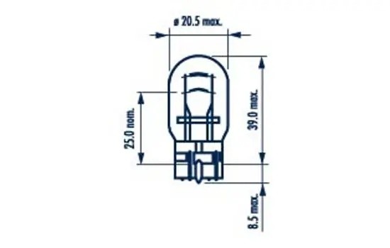 Лампа 12V W21/5W W3x16q NARVA 179193000 NARVA