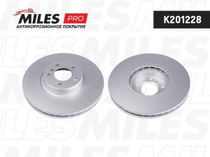 Диск тормозной (серия PRO с антикоррозионным покрытием) BMW X5 E70/X6 E71 передн K201228 MILES