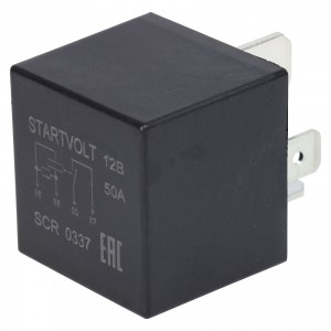 Реле стартера ВАЗ, для а/м ГАЗ, ЗиЛ, ПАЗ (4-х конт.) 50А "STARTVOLT" (с резист., SCR 0337 START VOLT