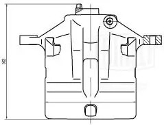 Суппорт торм. Kia Sportage III (10-)/Hyundai ix35 (10-) перед. лев. d=60мм (CF 2 CF 205801 TRIALLI