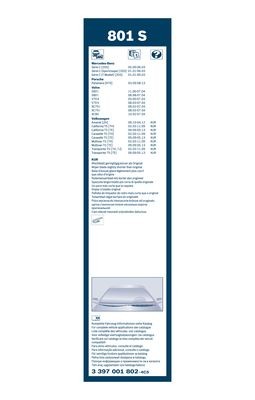 Щетка стеклоочистителя VOLVO S60 (00-09) 600/530мм комплект Twin Spoiler BOSCH 3 397 001 802 BOSCH