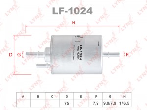 Фильтр топливный LF-1024 LF-1024 LYNXAUTO