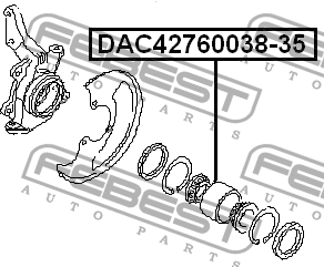 Подшипник ступицы передний NISSAN PRIMERA P11 DAC42760038-35 DAC42760038-35 FEBEST