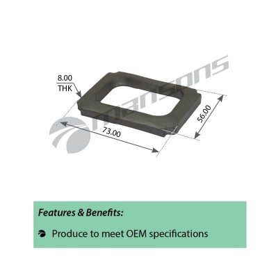 пластина кронштейна рессоры! (м)73x56x8 BPW 300.421 MANSONS