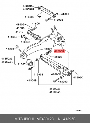 Гайка MITSUBISHI Challenger (96-01) рулевой тяги OE MF430123 MITSUBISHI