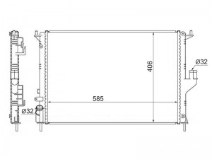 РАДИАТОР RENAULT LOGAN/SANDERO 1.4/1.6 С КОНДИЦИОНЕРОМ 08-/RENAULT DUSTER 1.6/2. SGRN0002081R SAT