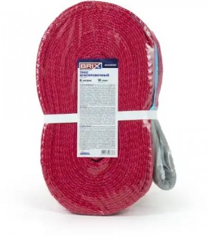 трос буксировочный!ленточный двухслойный 10т 6м, с петлямиUNIVERSAL BRX0080005 BRIX