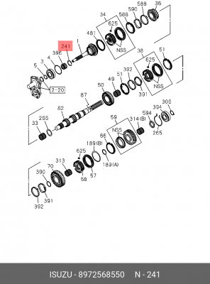Кольцо стопорное 8972547410 8972568550 8-97256-855-0 ISUZU