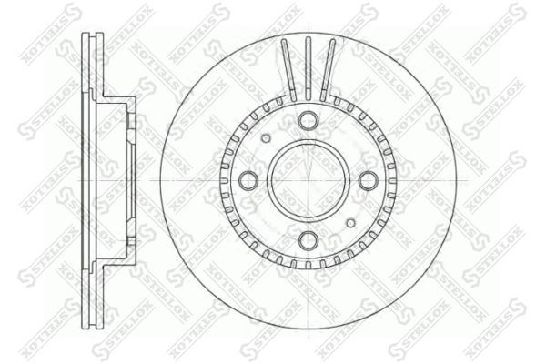 диск тормозной! пер.\Nissan Almera 1.6D 95> 6020-2245V-SX STELLOX