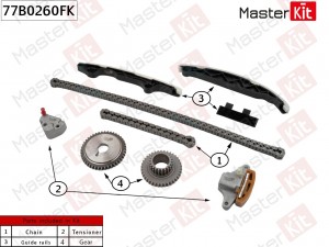 Комплект цепи ГРМ NISSAN QR25DE X-TRAIL (T31) 10 77B0260FK 77B0260FK MASTER KIT
