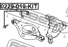 Болт с эксцентриком ремкомплект NISSAN MURANO Z50, PATHFINDER RUS R52 0229-019-K 0229-019-KIT FEBEST