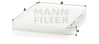 Фильтр воздушный салона VW Polo (94-99),Golf (99-06) AUDI A3 MANN CU2882 MANN FILTER