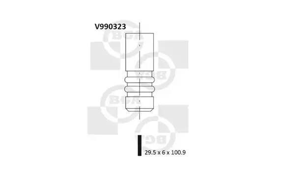 клапан впускной! 29.55x6x100.9\ Audi A2 1.4 AUA/BBY 01-05 V990323 BG AUTOMOTIVE