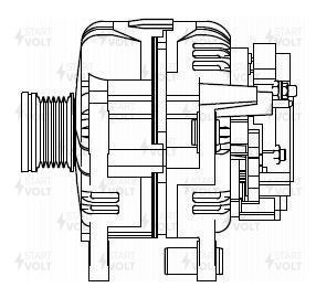 Генератор для а/м VAG Tiguan (07-)/Passat (07-)/Yeti (10-) 1.4TSI 140A (LG 1829) LG1829 START VOLT