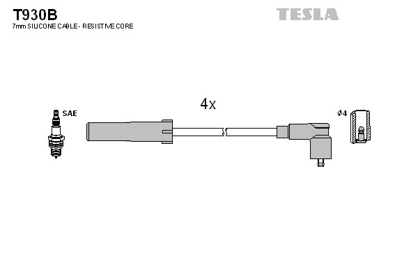 к-кт проводов!\ Dacia Logan 1.4/1.6 04> T930B TESLA