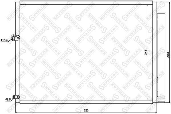 радиатор кондиционера!\ Toyota Prius 1.5i 16V 03> 10-45615-SX STELLOX