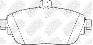 Колодки тормозные MERCEDES B (W242) передние (4шт.) NIBK PN31009 NIBK