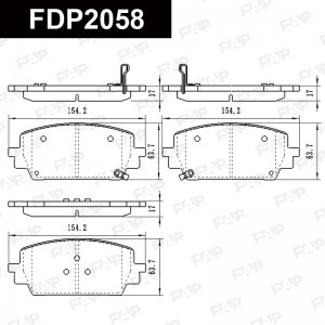 Тормозные колодки дисковые смесь CERAMIC FDP2058 FDP2058 FAP