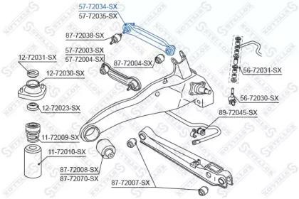 рычаг задней подвески верхний левый!\ Mitsubishi Carisma 97> 57-72034-SX STELLOX