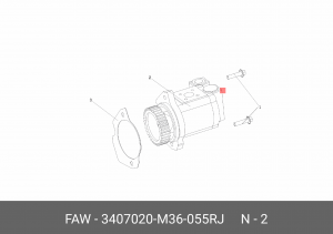 Насос гидроусилителя FAW J6,3250 OE 3407020M36055RJ FAW