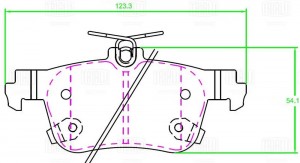 Колодки торм. для а/м Changan UNI-T (22-)/CS55 (22-) диск. зад. (керам.) (PF 234 PF 2343CR TRIALLI