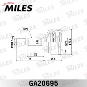 ШРУС наружный LADA Largus 16V GA20695 GA20695 MILES
