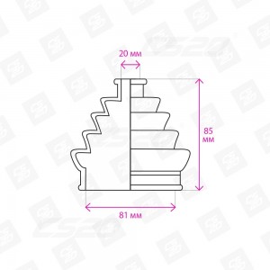 Чехол ВАЗ-2121,2123 привода внутренний Drive CS-20 07695 CS20