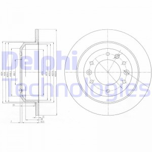 BG4138 диск тормозной задний!\ KIA Carnival 2.7/2.9CRDi 06> BG4138 DELPHI