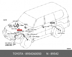 Датчик АБС, передний правый 89542-60050 89542-60050 TOYOTA