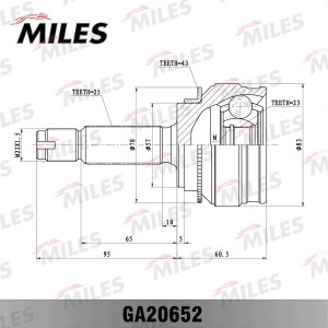 ШРУС наружный MITSUBISHI LANCER IX 1.8GDIT 03-07 (с ABS) (GSP 839114) GA20652 GA20652 MILES