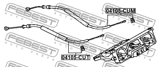 Трос управления отопителем 04105-CUM 04105-CUM FEBEST