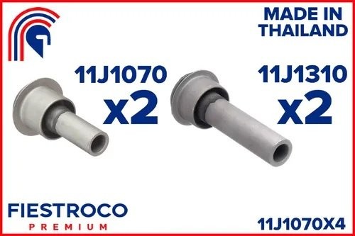 Комплект (4 шт) сайлентблоков переднего подрамника Nissan X-trail, Qashqai 11J10 11J1070X4 FIESTROCO