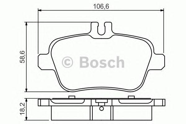 Колодки тормозные MERCEDES A (W176),B (W246) задние (4шт.) BOSCH 0 986 495 348 BOSCH