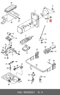 клипса!\Skoda, Audi, Seat N 020 032 1 VAG