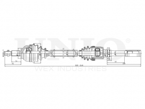 Привод в сборе передний правый CVJ-10109 UNIO