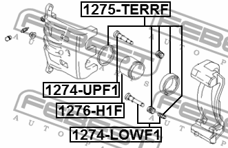Ремкомплект суппорта передний HYUNDAI SANTA FE 00- 1275-TERRF 1275-TERRF FEBEST