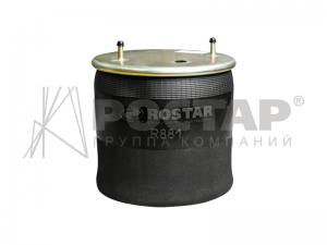 Рессора пневматическая со стаканом; (2 шп.+возд. / 8 отв.); BPW 36 стальной стак R881DGS30 ROSTAR