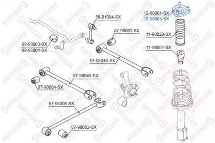 опора амортизатора заднего левого  1298005SX 12-98005-SX STELLOX