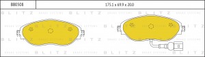 Колодки тормозные дисковые передние VW Passat/Sharan 10- BB0508 BB0508 BLITZ