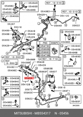 Кольцо уплотнительное MITSUBISHI OE MB554317 MITSUBISHI