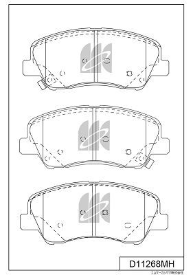 Колодки тормозные диск перед KIA RIO III (UB) 11 D11268MH D11268MH MK KASHIYAMA