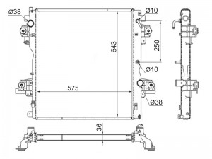 Радиатор TOYOTA LAND CRUISER PRADO 150 1KD 09- TY00091503.0D TY000915030D SAT