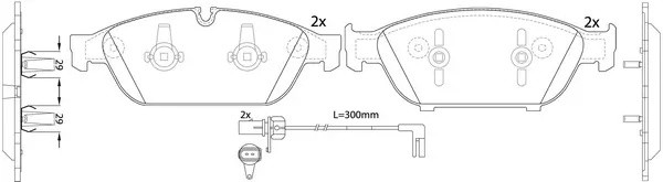 Колодки тормозные дисковые BP33556W BP33556W SB NAGAMOCHI