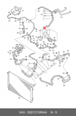 помпа электрическая!\ VW Passat B8/Tiguan/Skoda Octavia/Audi A3/TT 5Q0 121 599 AA VAG
