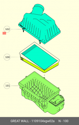 Фильтр воздушный HAVAL Jolion 21- 1109104XGW02A 1109104XGW02A HAVAL