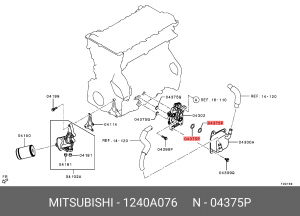 Кольцо резиновое 1240A076 1240A076 MITSUBISHI