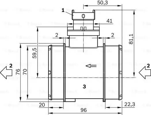 Датчик массового расхода воздуха FIAT Doblo (10-) BOSCH 0 281 006 054 BOSCH