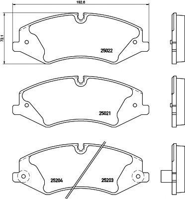 Колодки тормозные LAND ROVER Discovery,Range Rover Sport (09-) передние (4шт.) T 2502201 TEXTAR