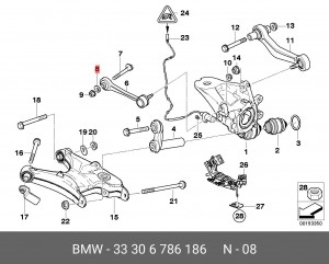 BMW 5-СЕРИЯ E39 (1995-2003) 33 30 6 786 186 BMW