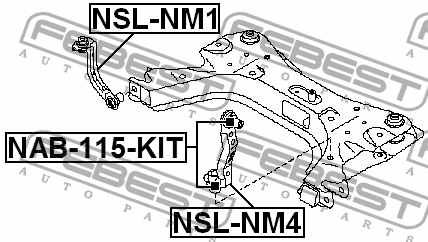 Тяга стабилизатора передн левая NISSAN TIIDA 05-12 NSL-NM4 NSL-NM4 FEBEST